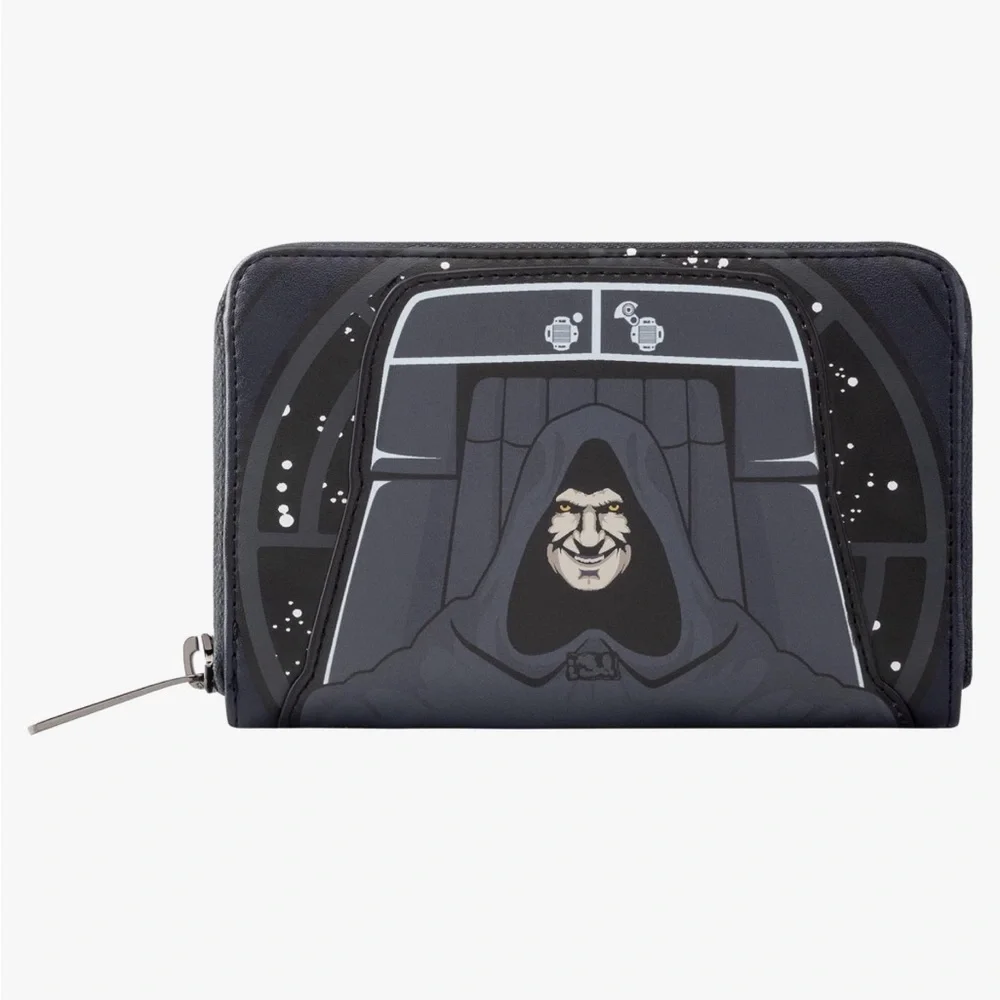 🆕 Loungefly x Disney Star Wars Darth Sidious Unisex Vegan Leather Zipper Wallet